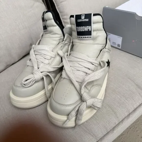 Converse TURBOWPN Low Rick Owens DRKSHDWNEW Without Tags, Size 9.5